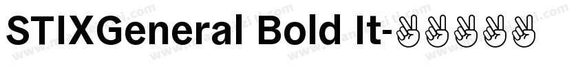 STIXGeneral Bold It字体转换